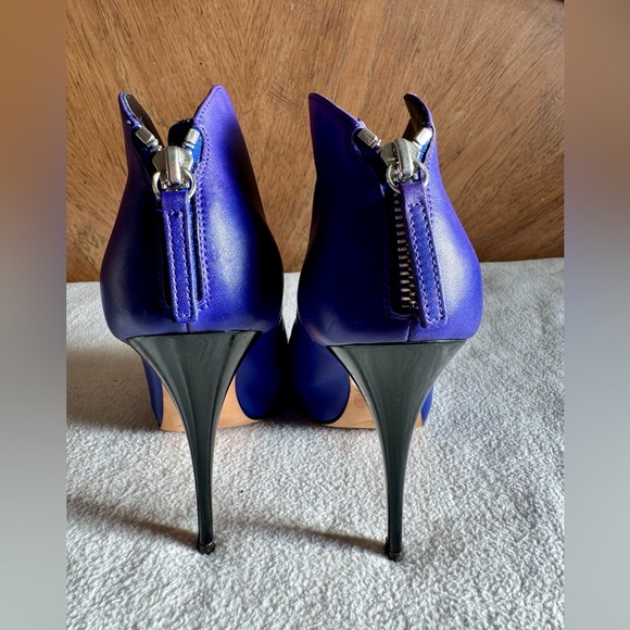 Giuseppe Zanotti Design blue/purple Leather “6 Peep Toe High Heels Womens 39.5EU - Picture 4 of 14